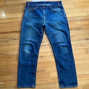 VTG Levi’s 70s 80s Levi’s 20505-0217 Orange Tab Jeans Blue Dark Wash USA 505